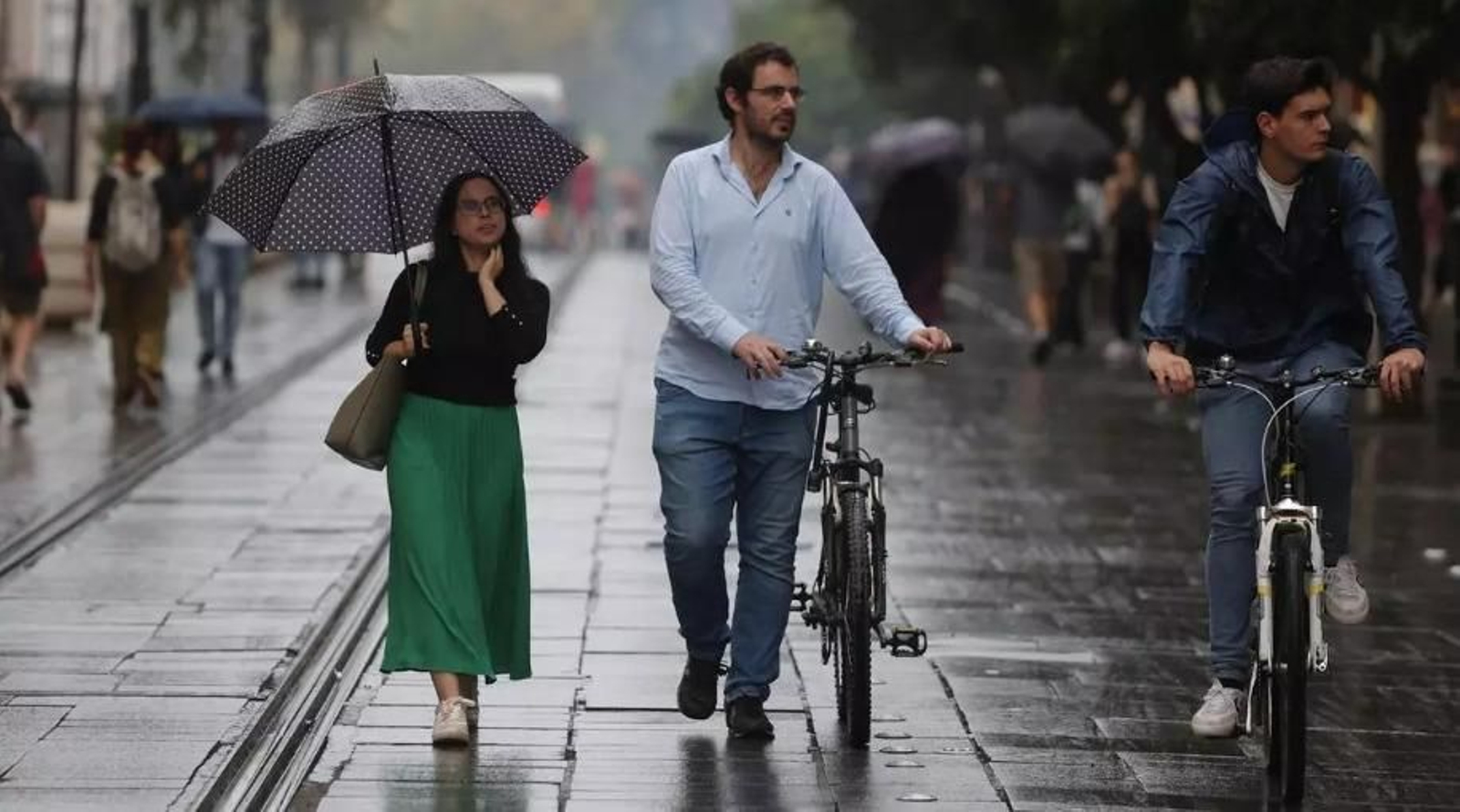 Imagen de archivo de un día lluvioso en Sevilla