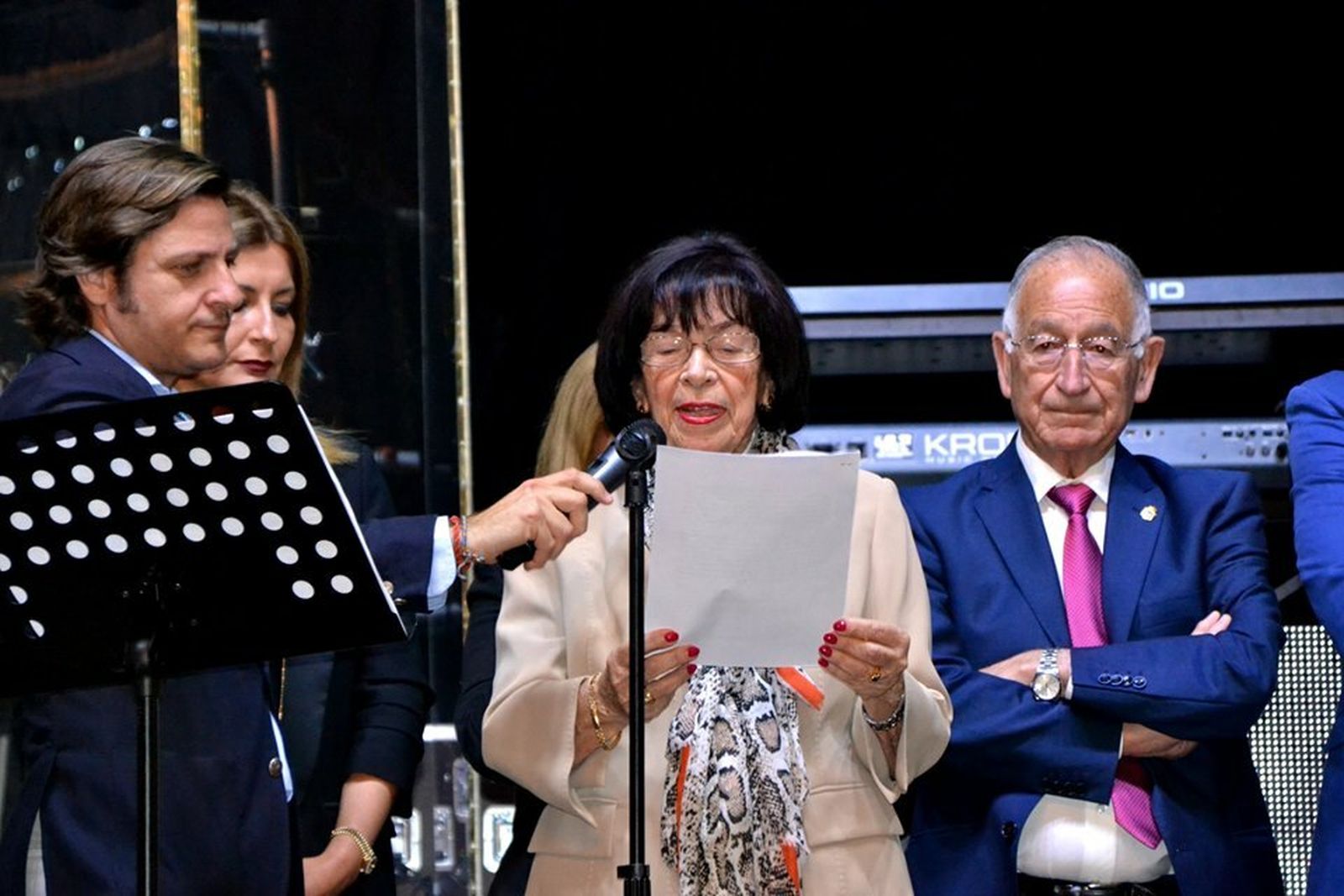 María del Mar Martínez, durante el pregón de San Isidro Labrador en El Parador.