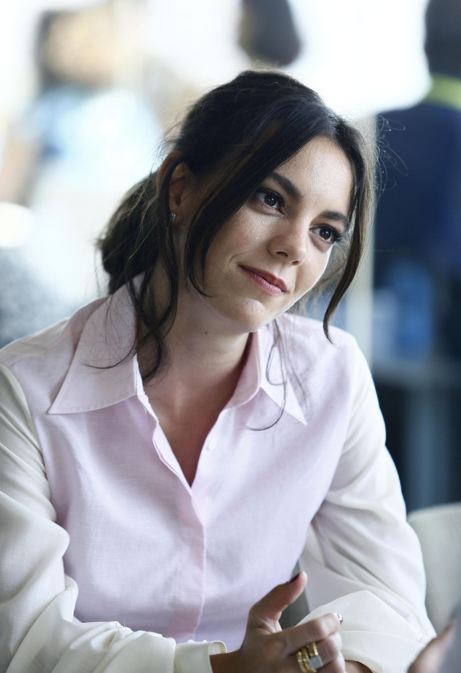 La actriz durante la entrevista.