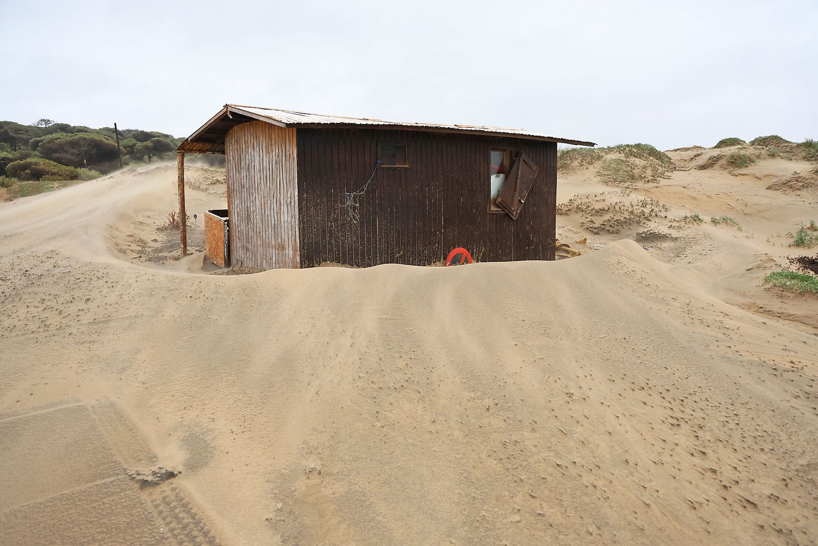 Las Fotografías de los daños ocasionados por la borrasca Leonardo en la playa de La Bota