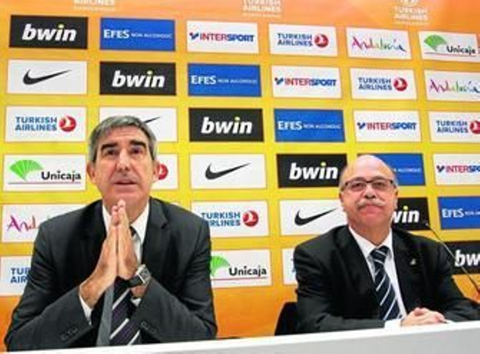 Jordi Bertomeu y Eduardo García, durante una rueda de prensa.