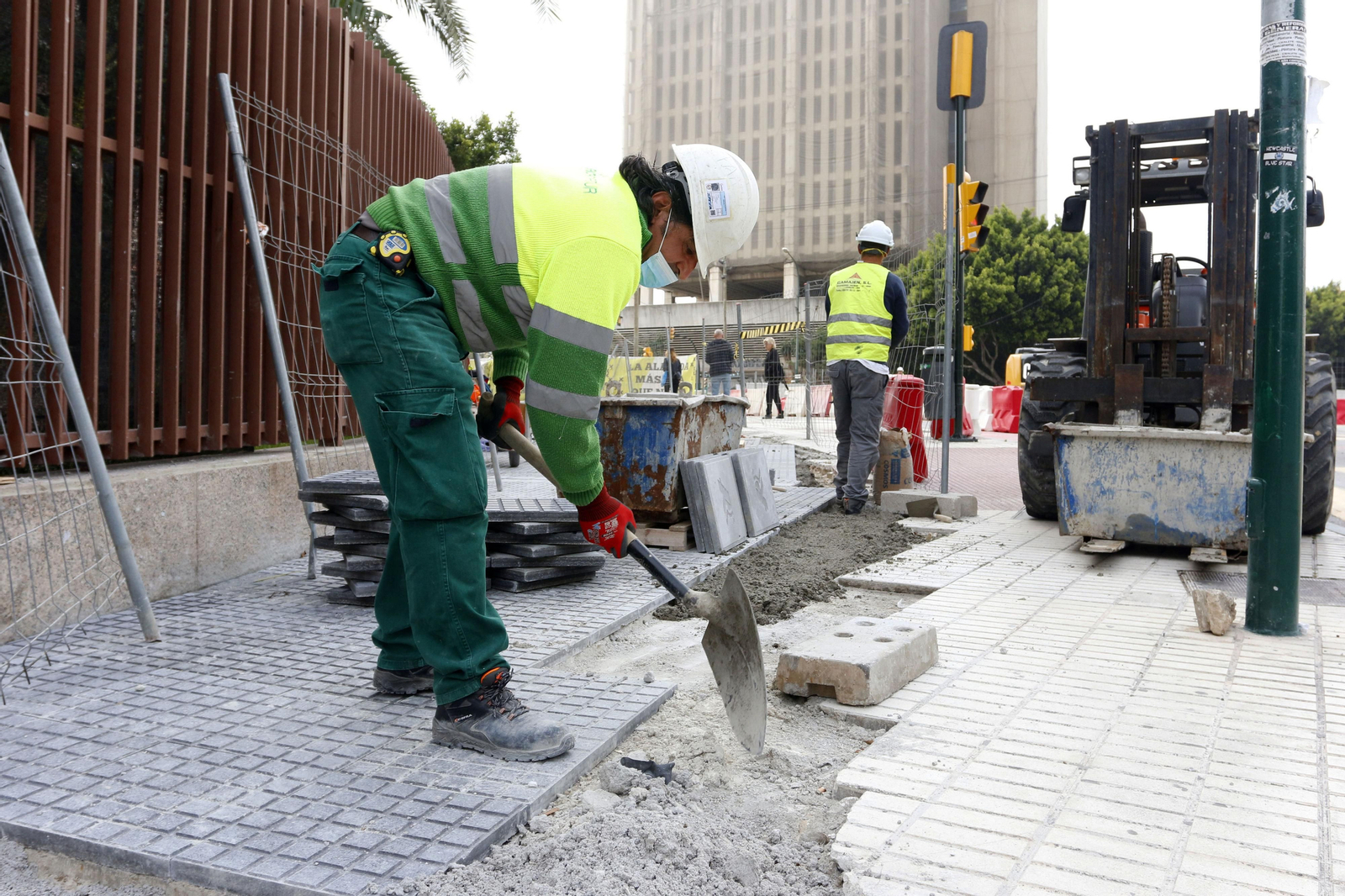 Trabajadores de la construcción.