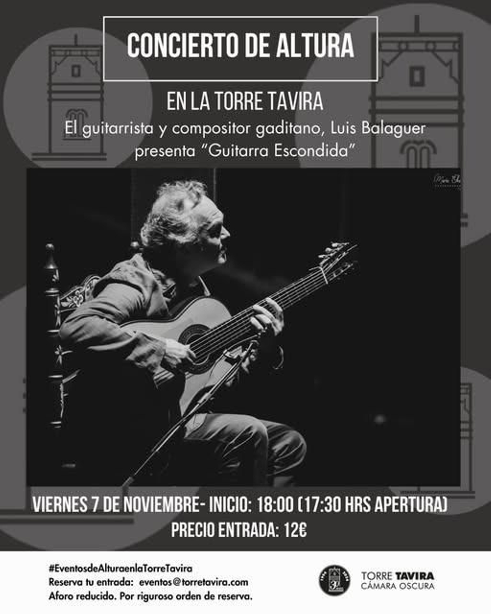 Cartel del concierto de Luis Balaguer.