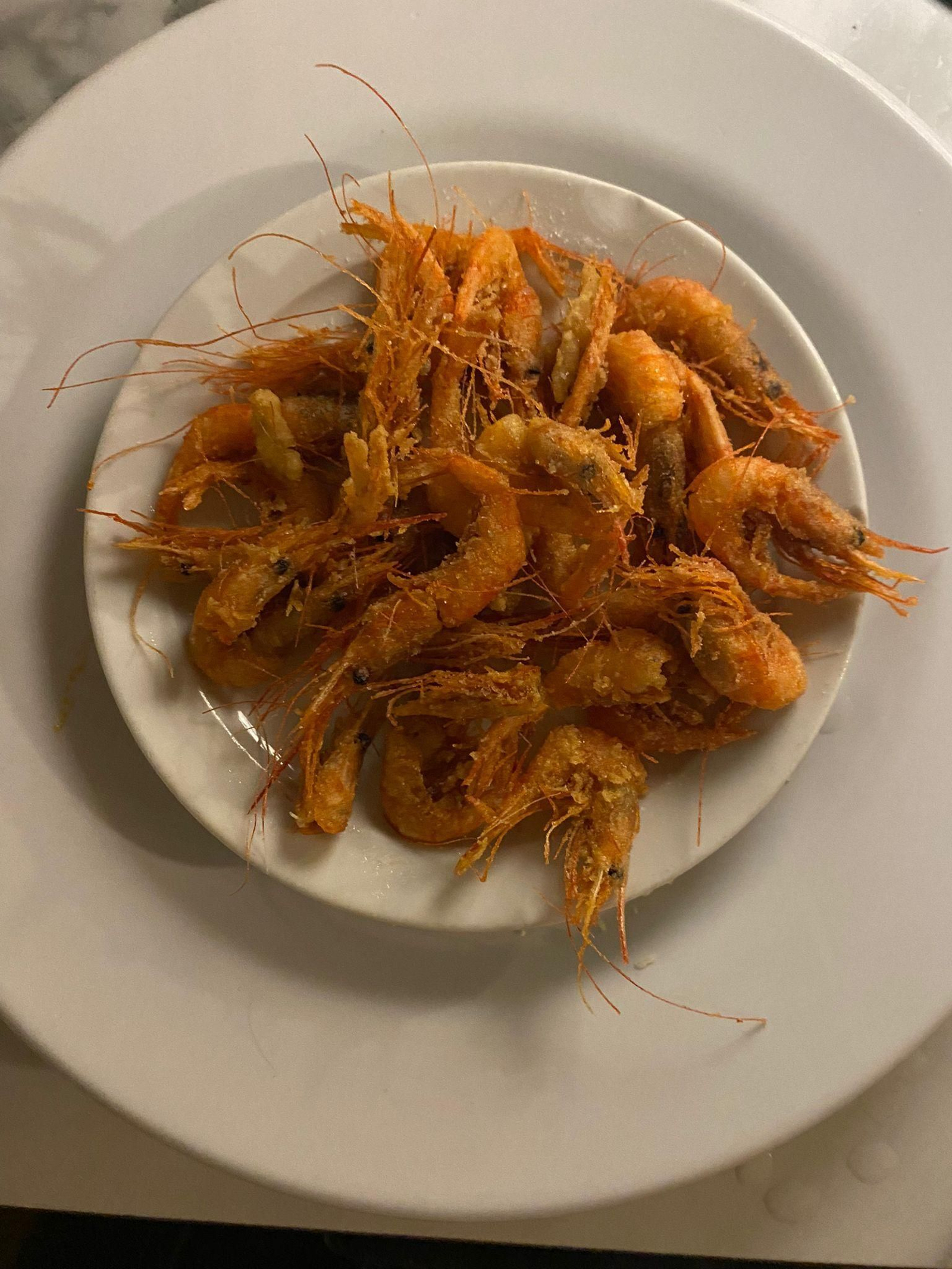 Tapa de gamba frita
