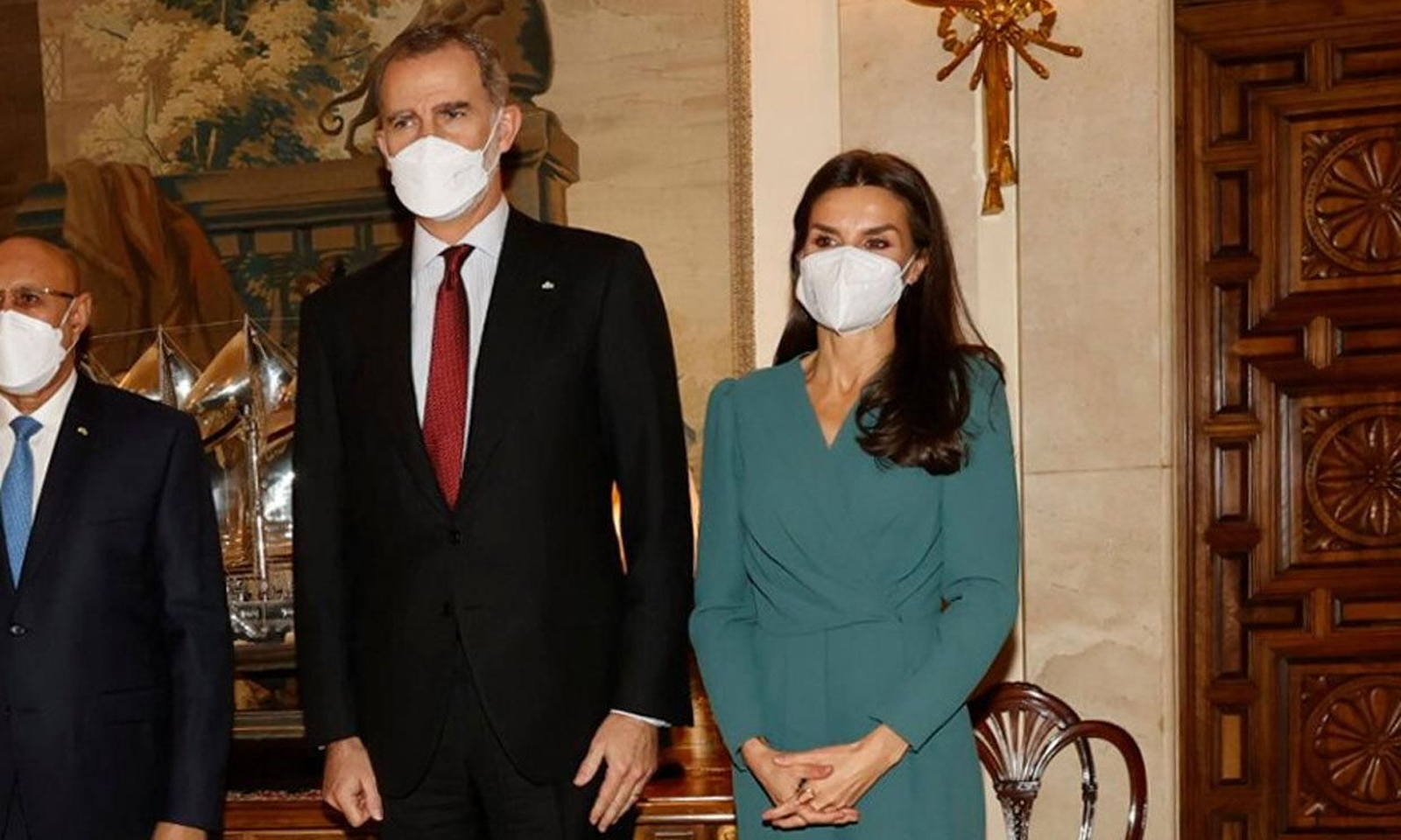 Doña Letizia, junto a su esposo, Felipe VI