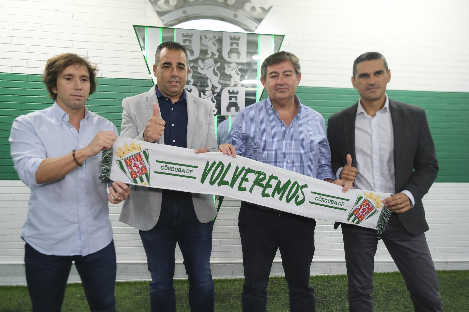 La renovación de Juanito y Germán Crespo con el Córdoba CF, en imágenes