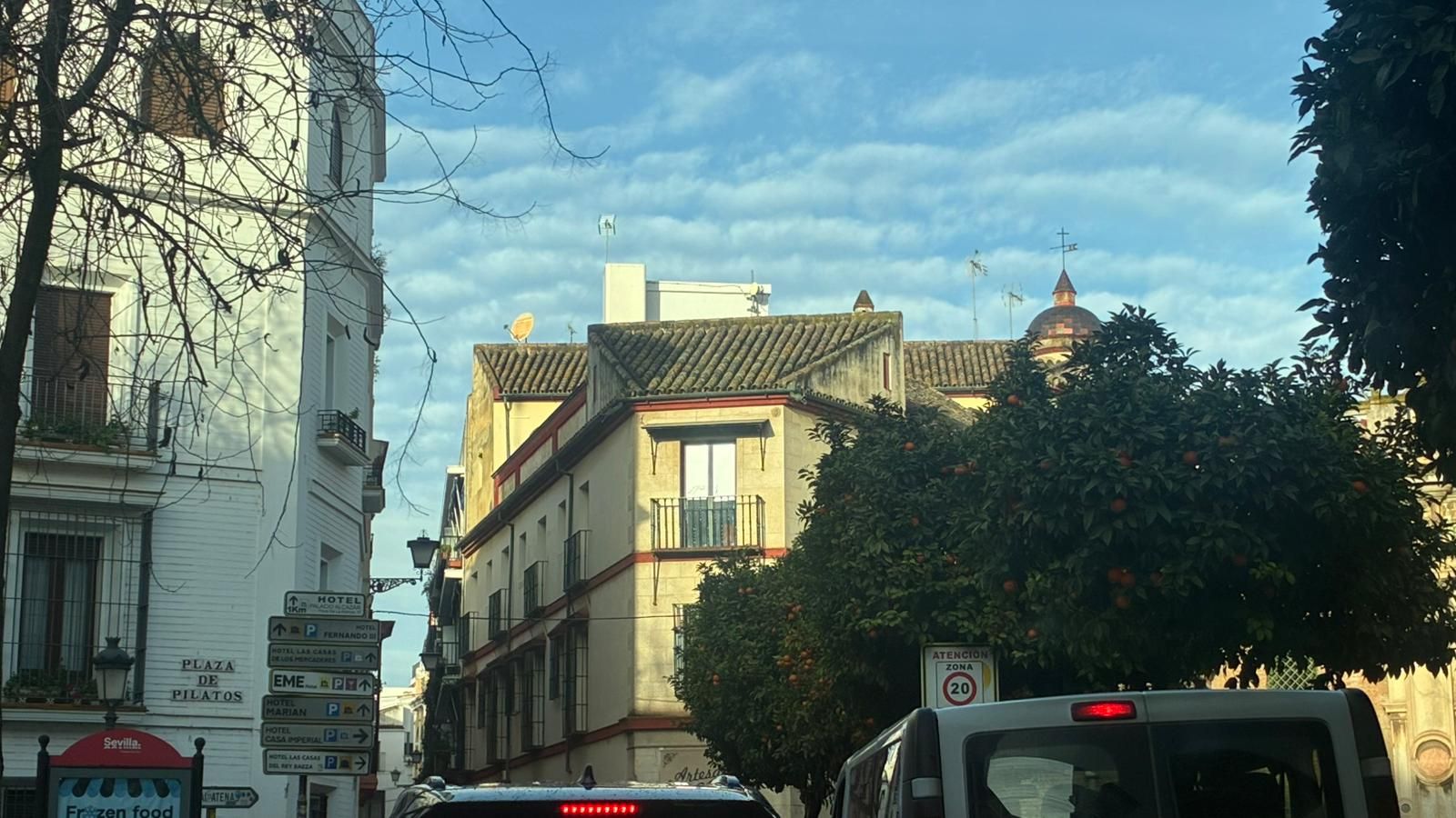 El remonte apreciable desde la Plaza de Pilatos.