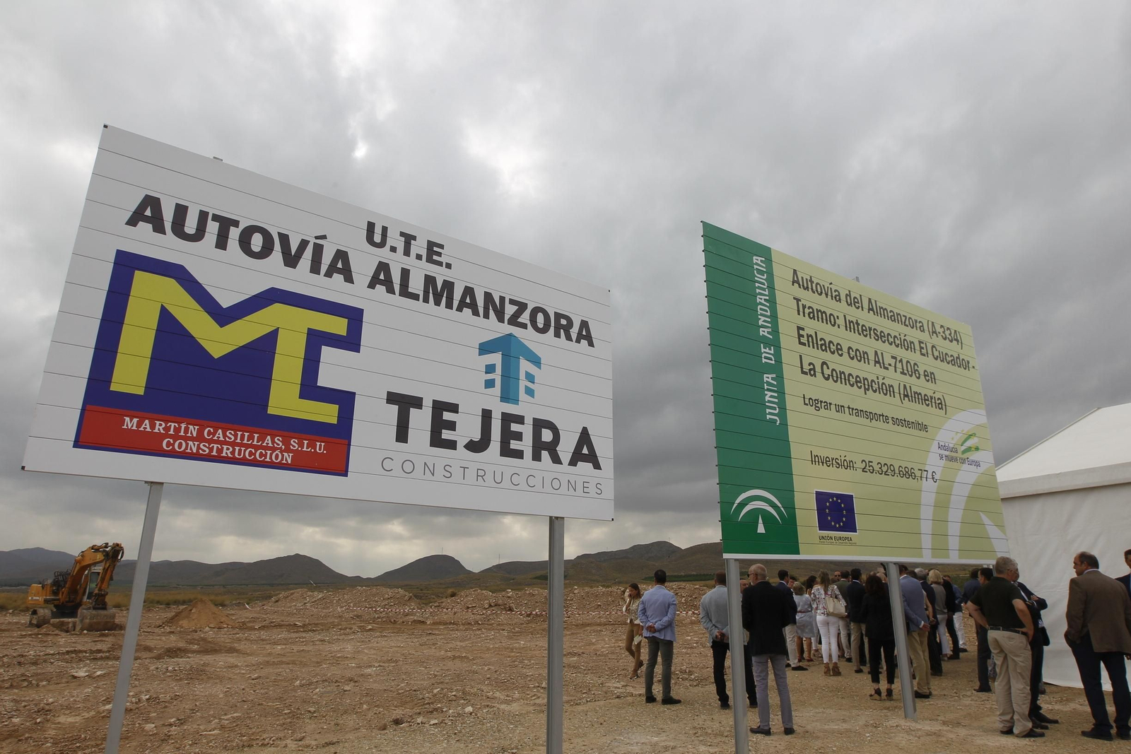 Fotogalería colocación primera piedra cuarto tramo Autovía del Almanzora