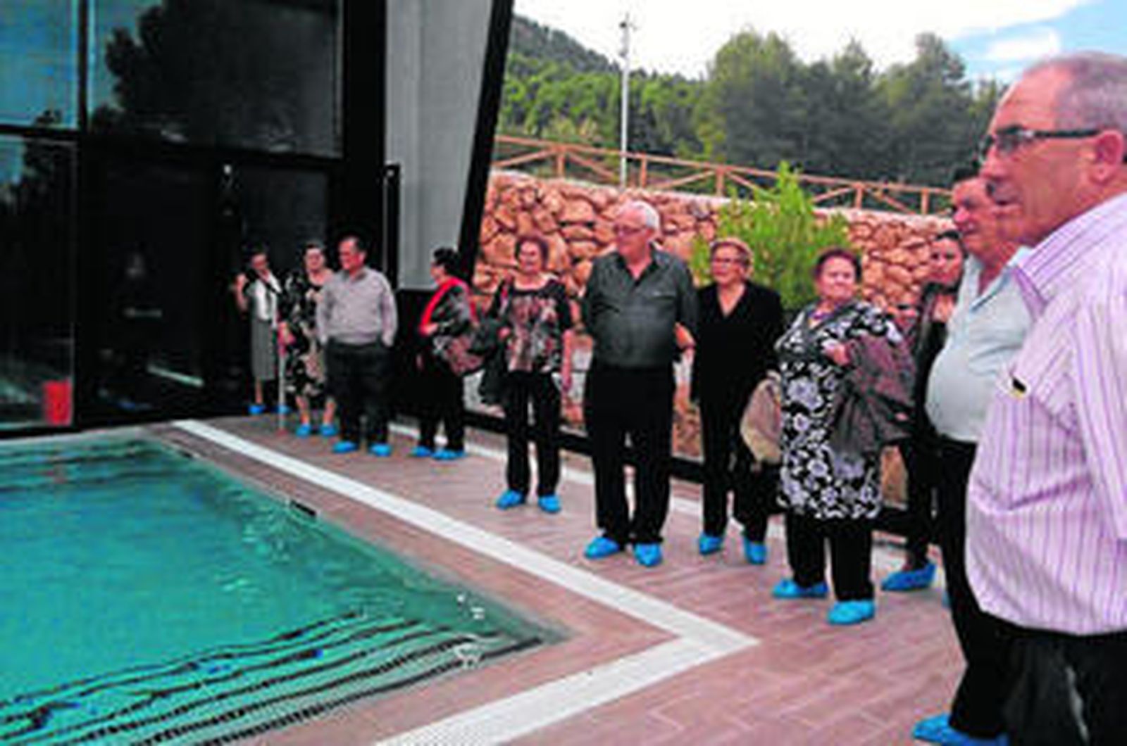 Los mayores han disfrutado durante la visita al Balneario de Zújar.
