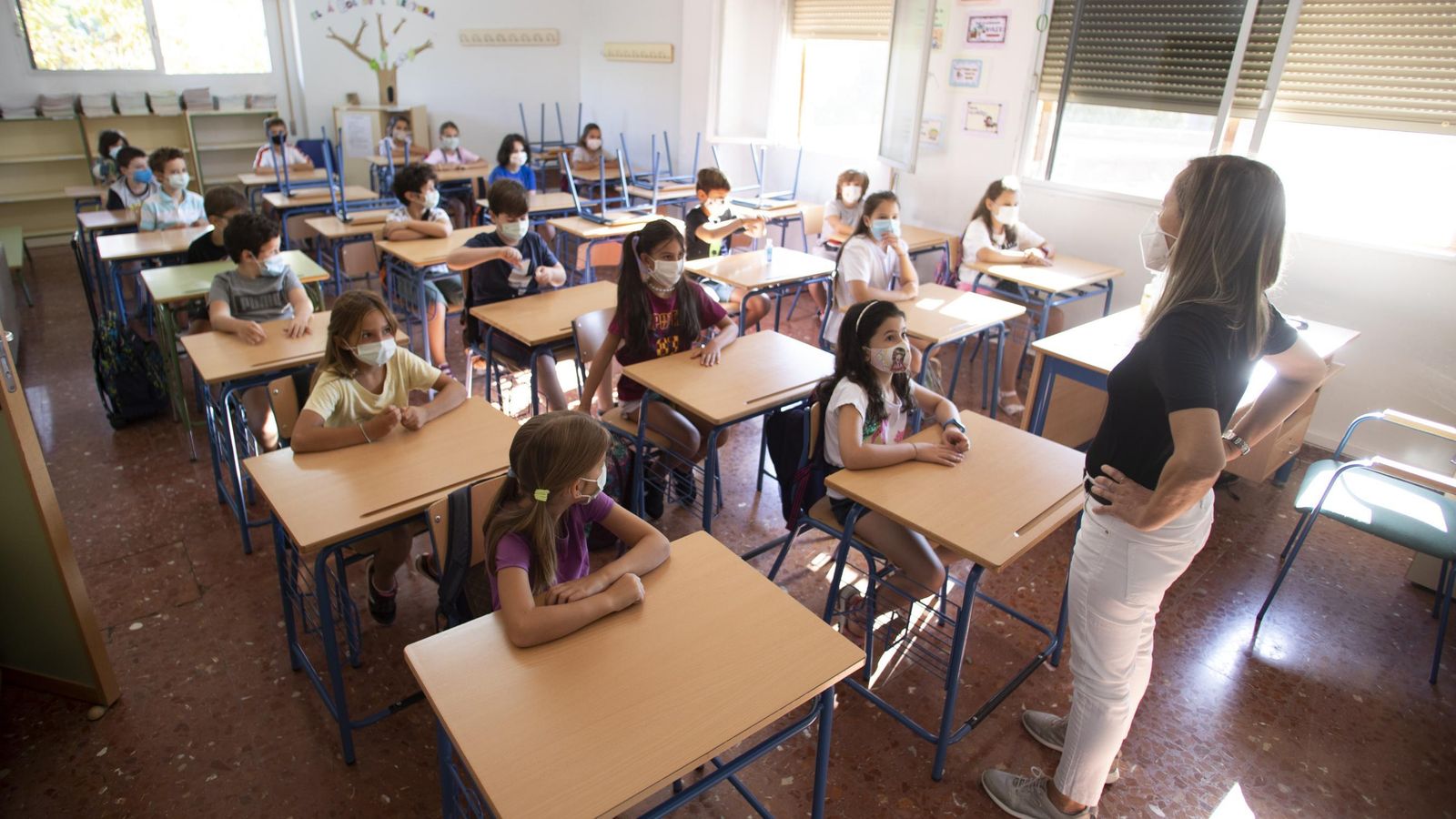 Aula de un centro público de Granada.