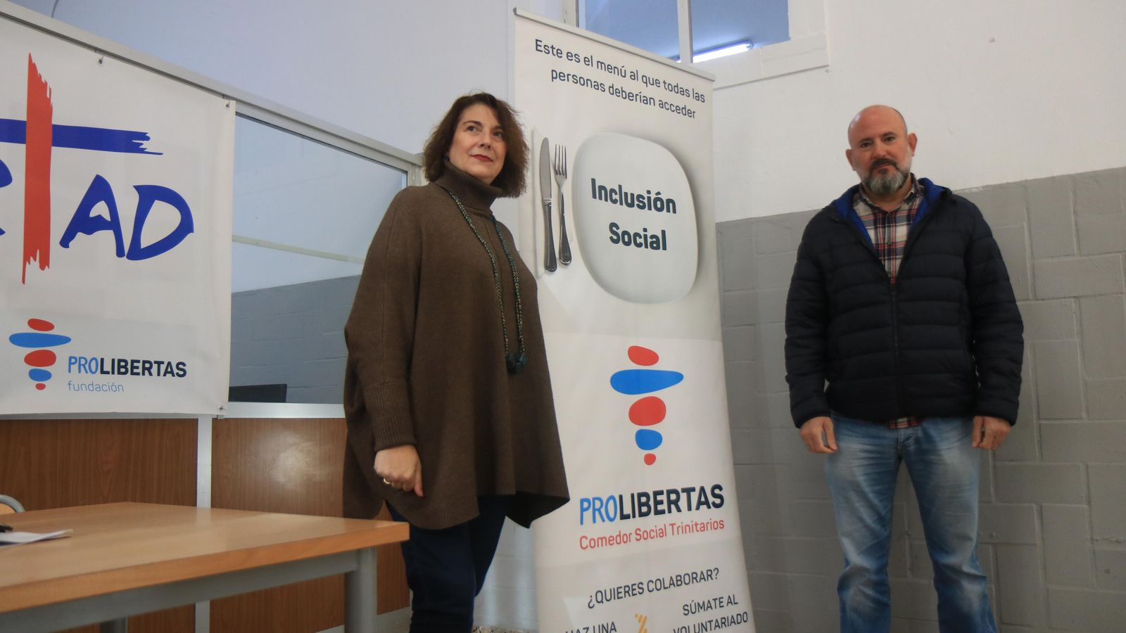 Eva Contador y Eduardo García en la renovación del convenio.