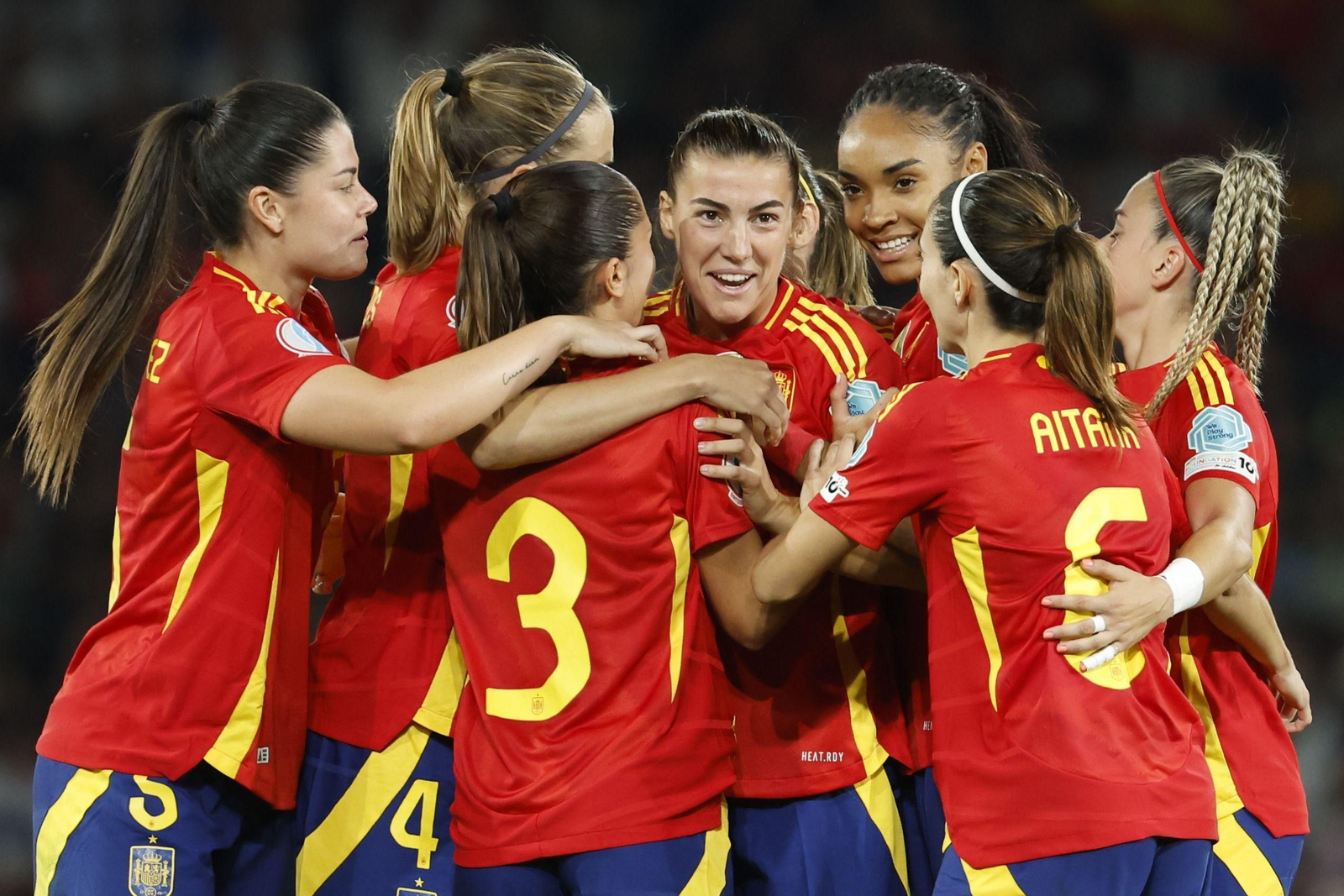 Las fotos del Italia - España de la Eurocopa femenina