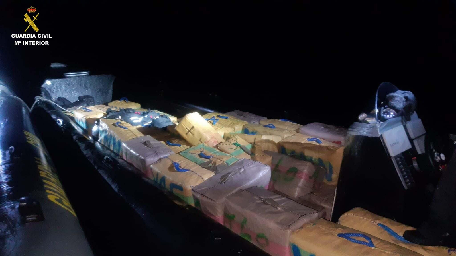 Droga incautada en un operativo de la Guardia Civil.