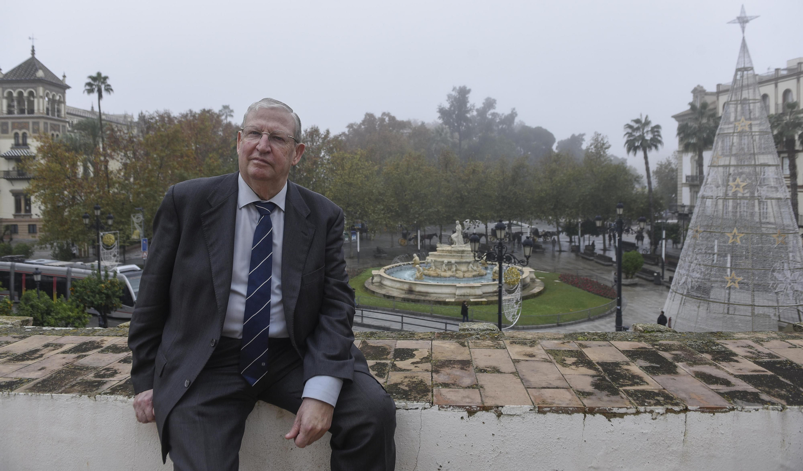 Francisco Vélez en la azotea de la sede del Consejo de Cofradías.