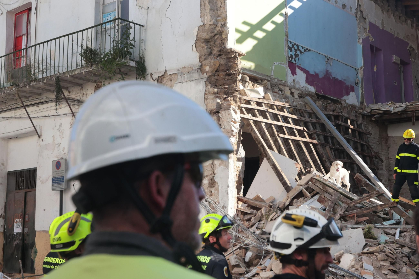 Derrumbe en Jerez de una casa en el barrio de San Miguel