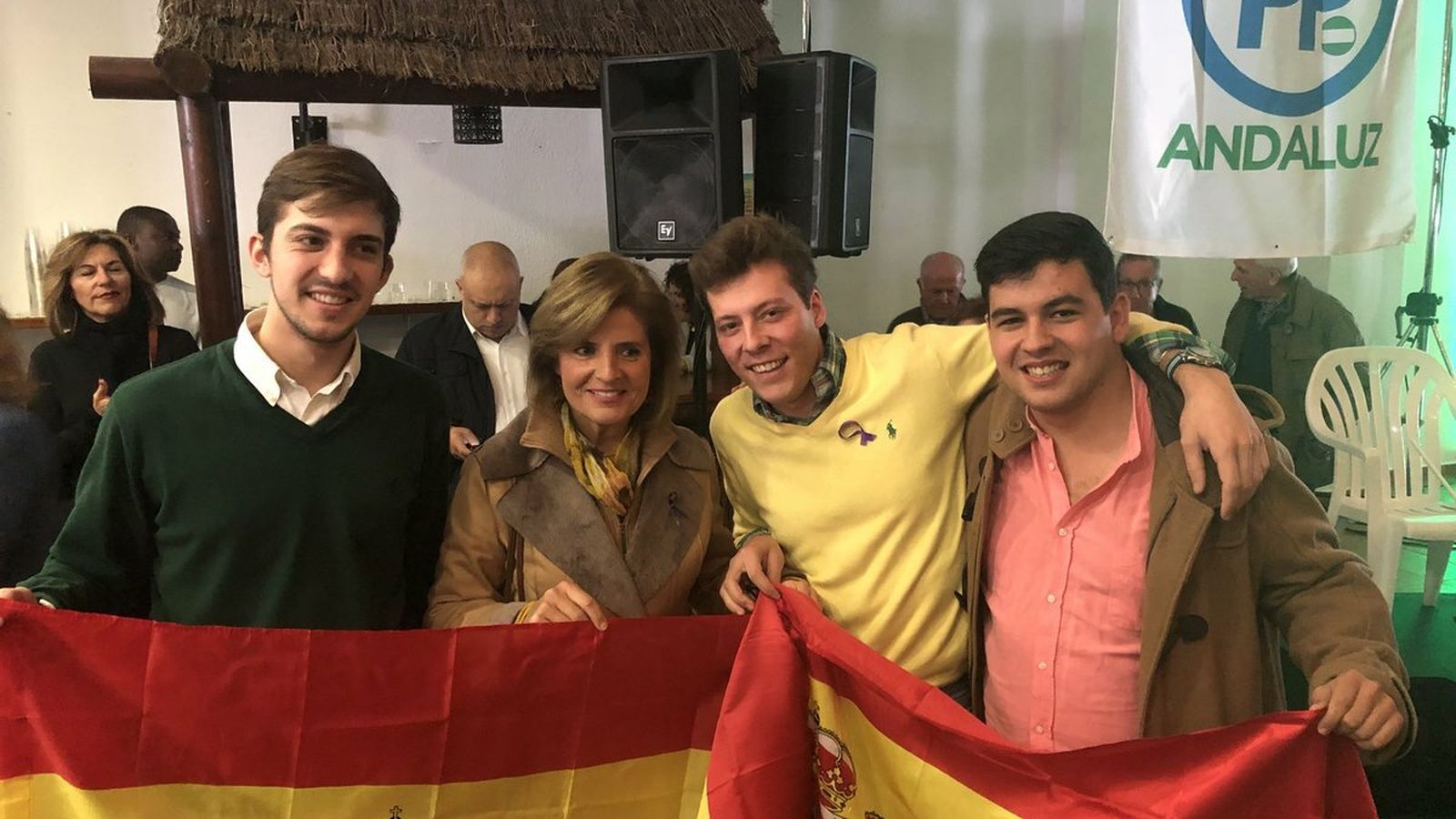 El ganador de las elecciones en Los Molares durante la campaña de las elecciones andaluzas.