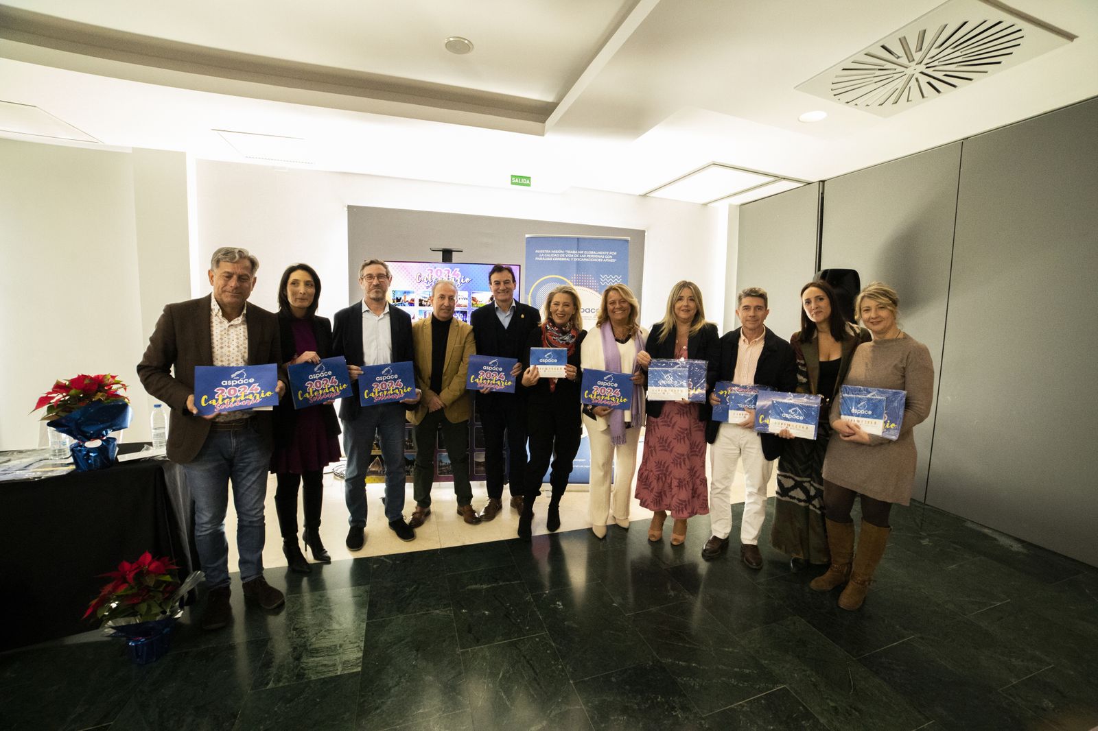 La presentación del nuevo calendario solidario de Aspace en imágenes