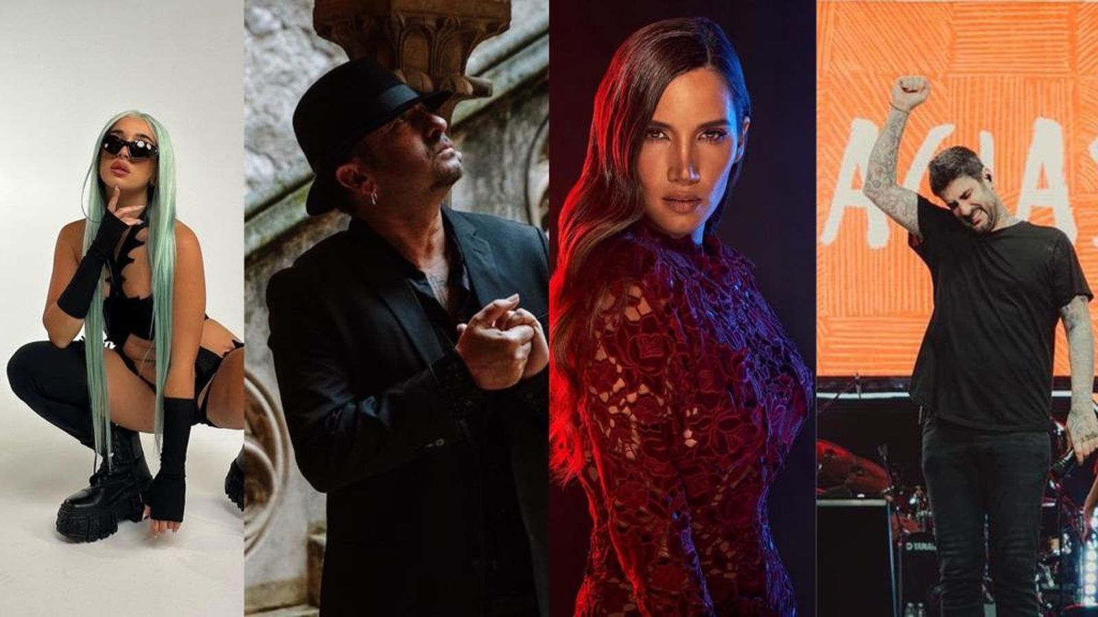 Lola Índigo, El Barrio, India Martínez y Melendi.