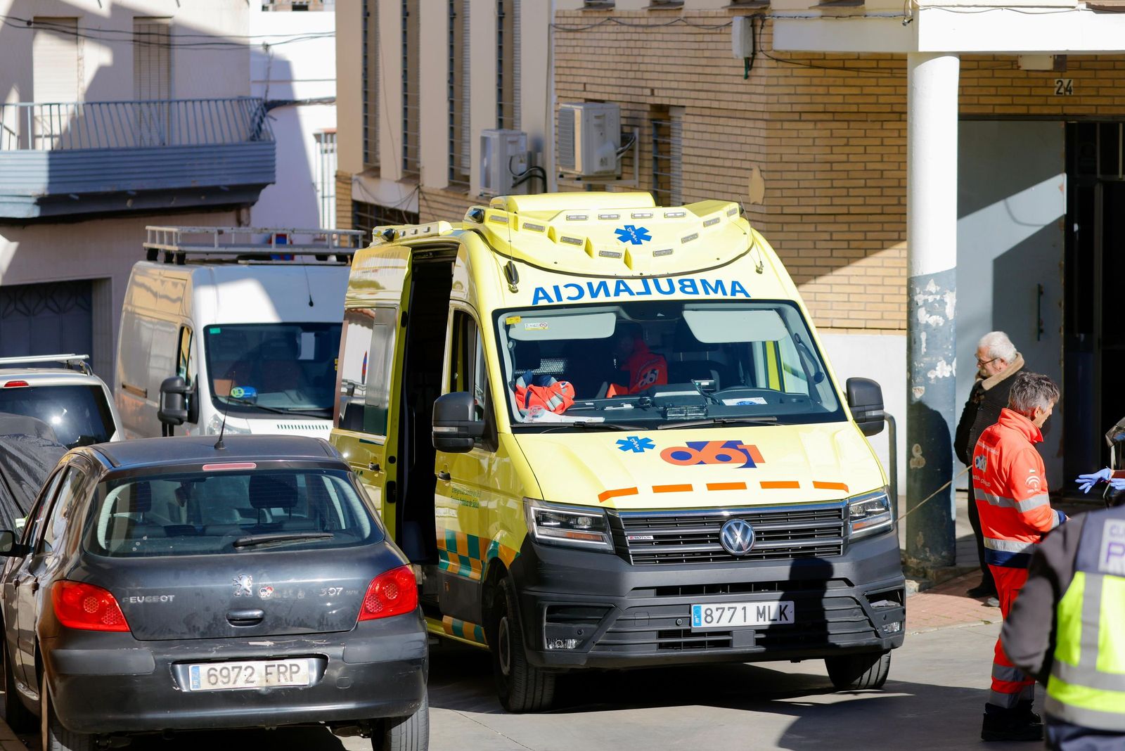 Una ambulancia desplazada a la zona.