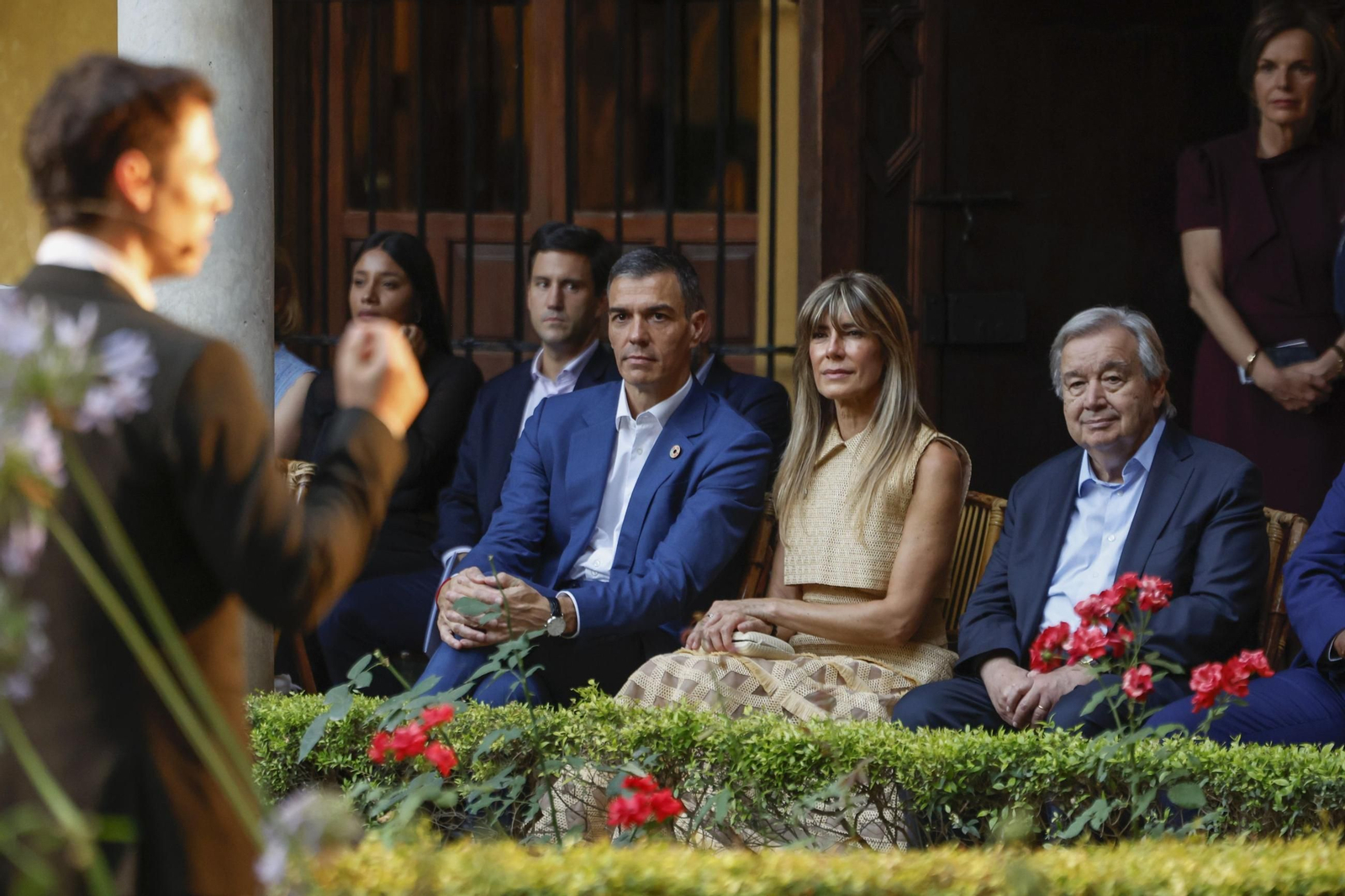 Las fotos de la cena de la cumbre de la ONU en el Palacio de las Dueñas de Sevilla