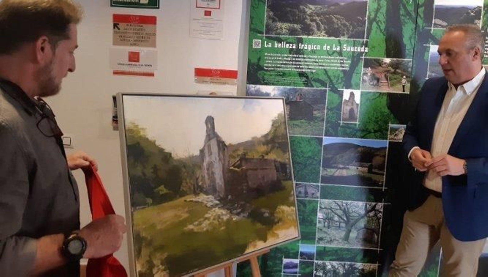 Ruiz Boix, durante la entrega del cuadro.