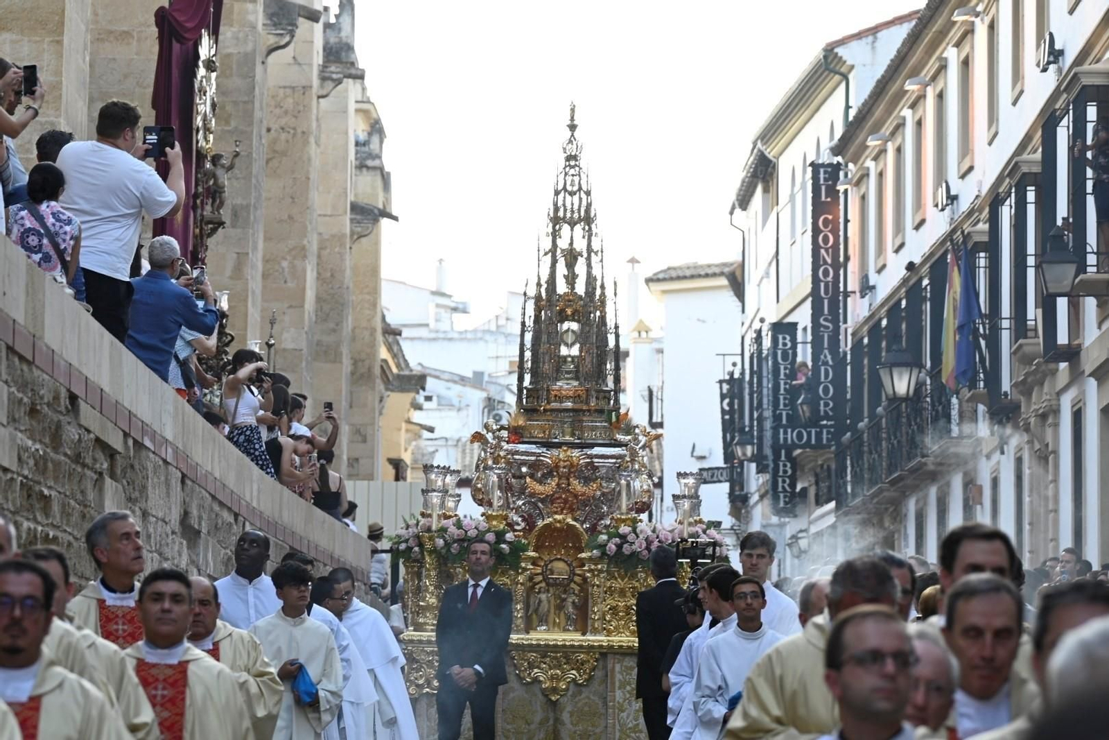 Jesús Sacramentado, durante la procesión del pasado mes de junio.