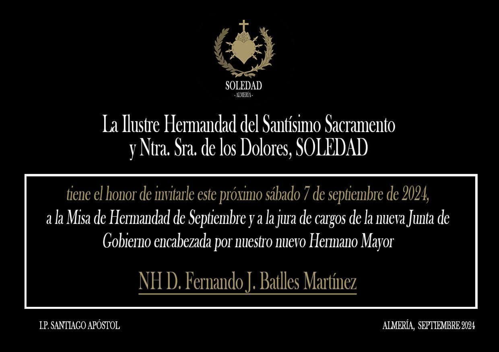 Cartel del acto del próximo sábado 7 de septiembre.