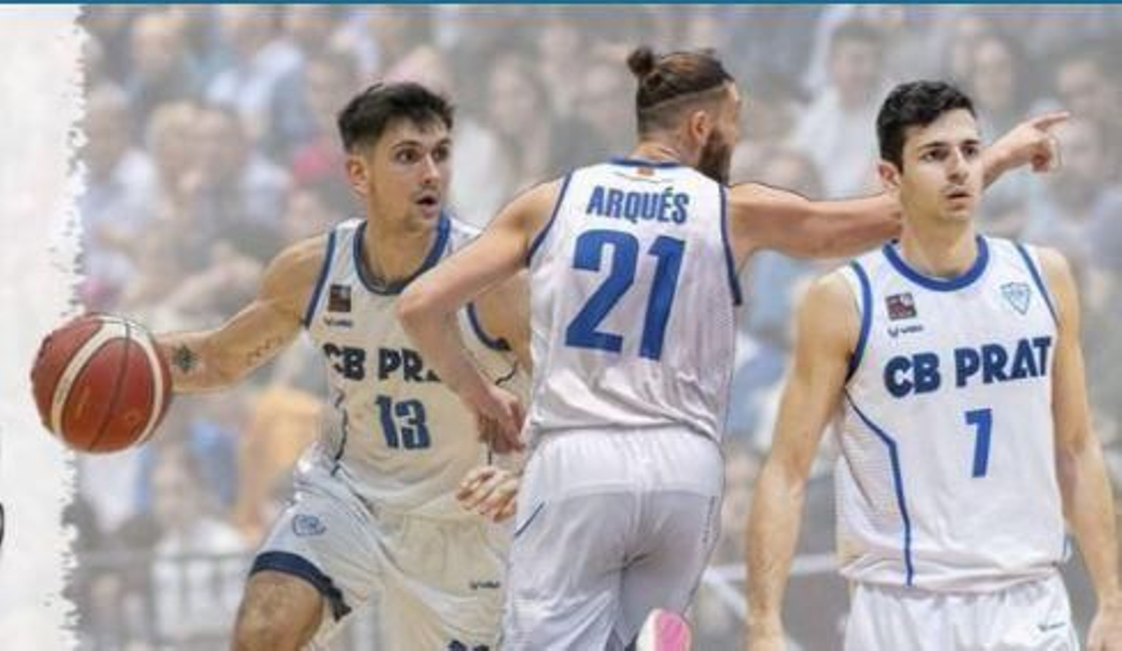 Jugadores del CB Prat, en un montaje de su club
