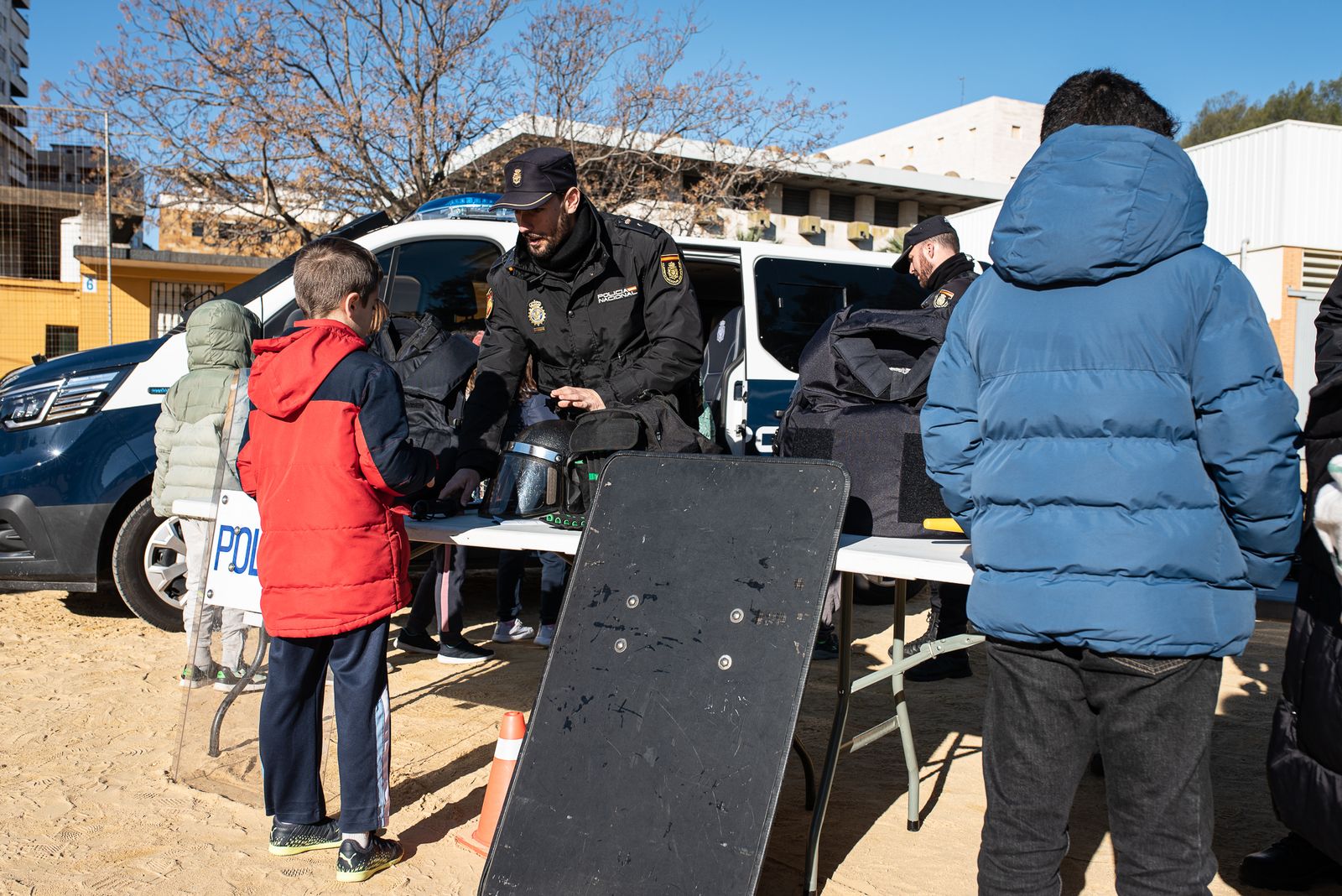 Imágenes de la exhibición de la Policía Nacional en el SAFA Funcadia