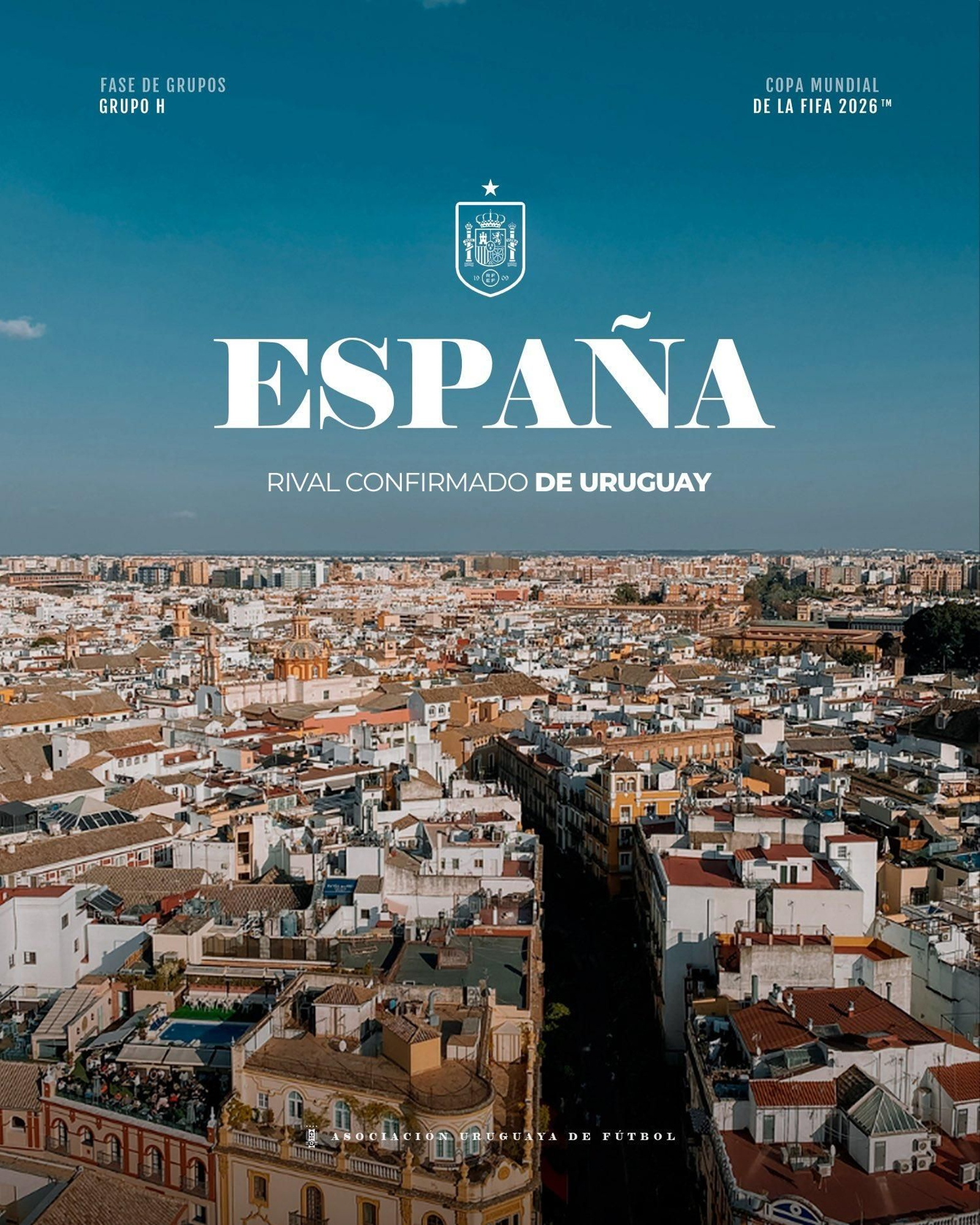 La selección uruguaya ha escogido una imagen de Sevilla para promocionar su choque ante España en el mundial de 2026