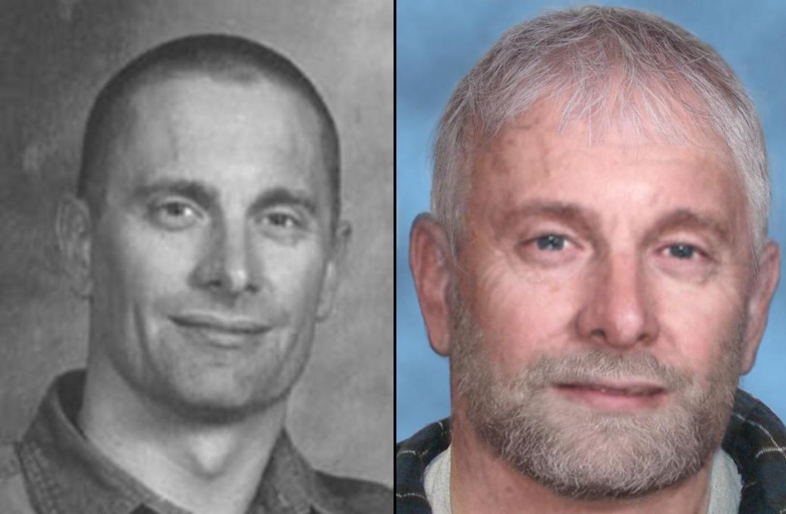 Robert William Fisher, en una imagen antigua y otra actual, según el FBI