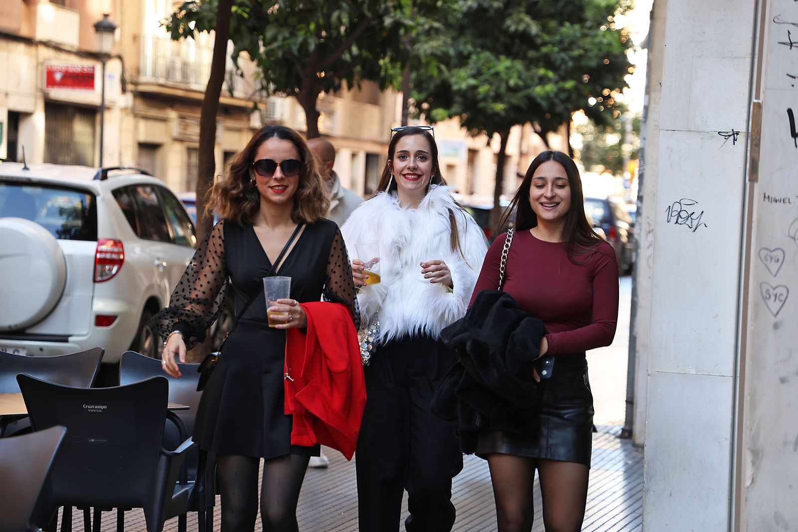 Imágenes de la fiesta del 24 de diciembre en las calle de Huelva