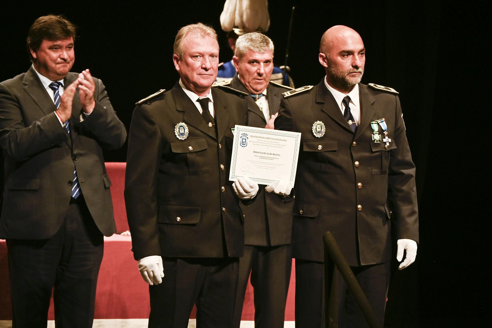 Imágenes del acto del Día de la Policía Local de Huelva