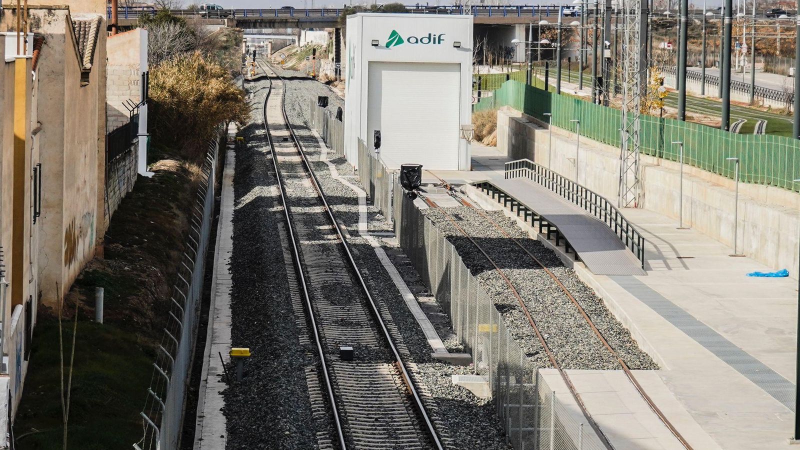 Aspecto del cambiador de ancho de Granada este miércoles