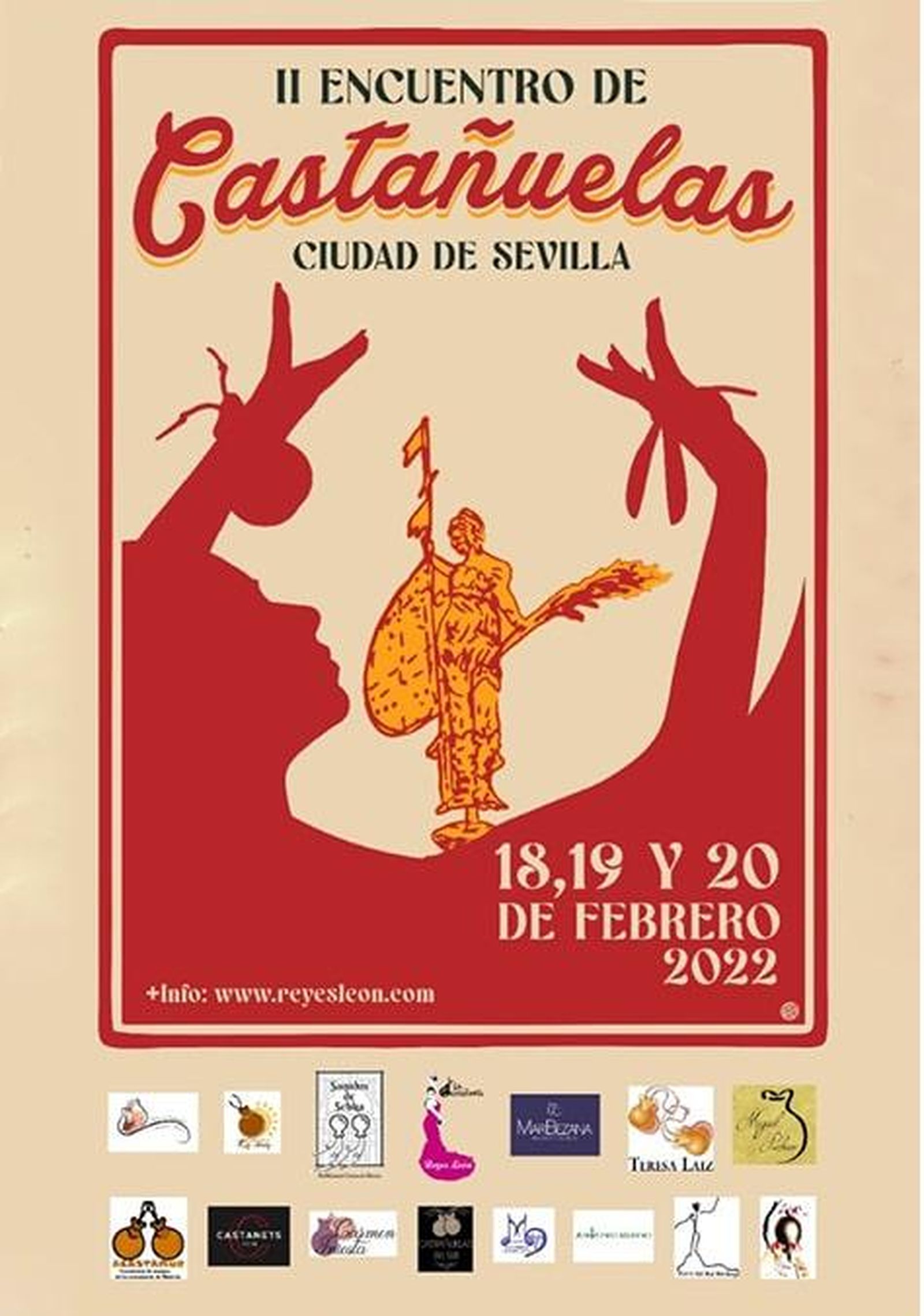Cartel anunciador del II Encuentro de Castañuelas en Sevilla.