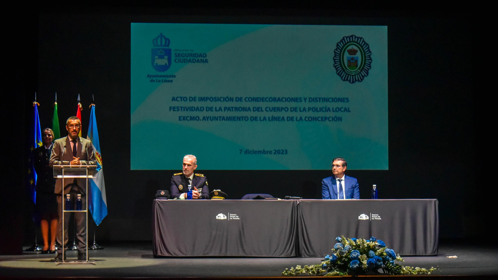 El acto de entrega de distinciones por la festividad del Cuerpo de la Policía Local de La Línea, en imágenes