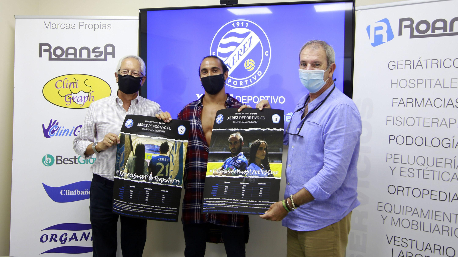 Rafael Coca, Mauricio Morales y Sebastián Alonso de Medina, con los carteles de la campaña de socios. Rafael Coca, Mauricio Morales y Sebastián Alonso de Medina, con los carteles de la campaña de socios.