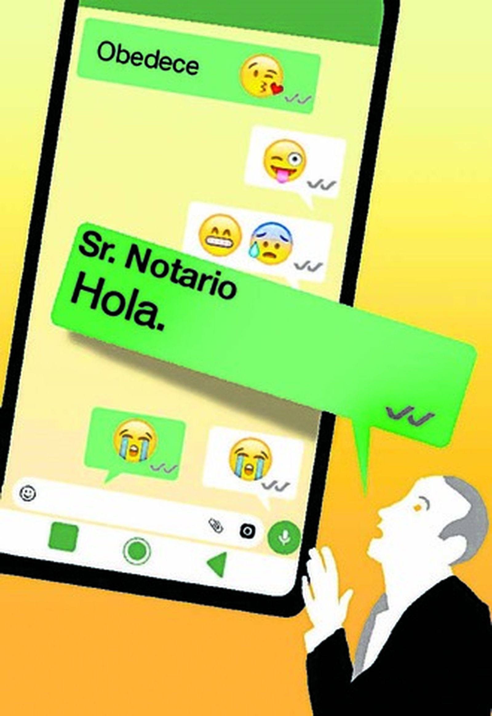 El móvil del notario