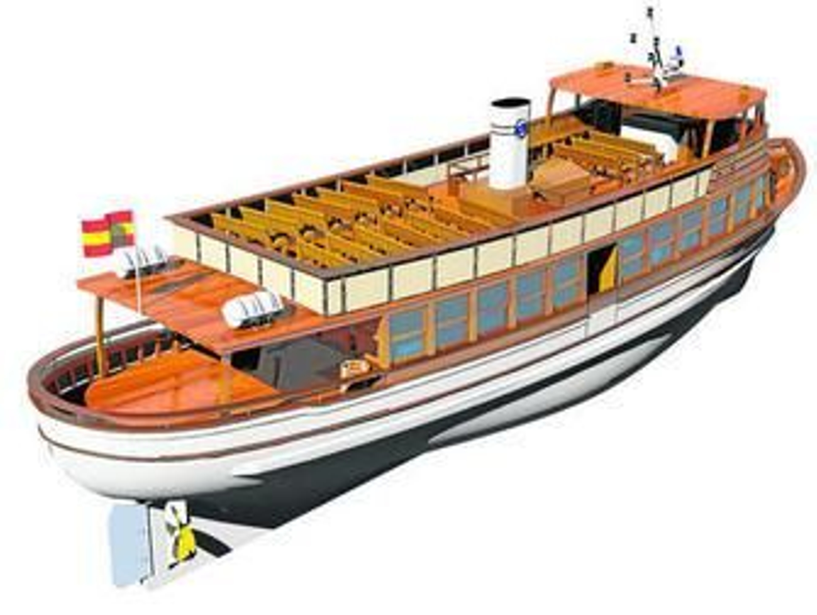 Una recreación infográfica del Vapor de El Puerto, ya rehabilitado.
