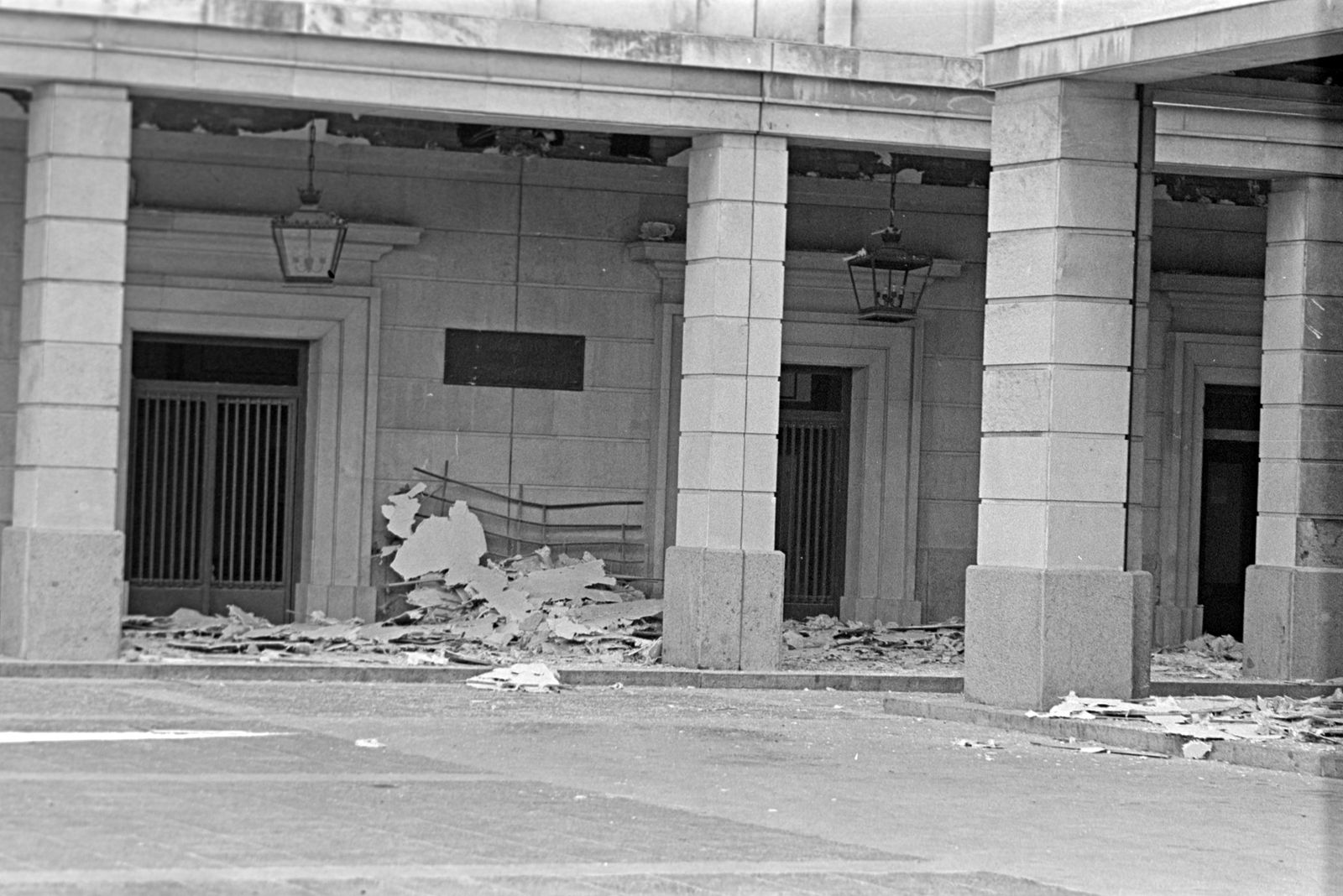 Estado en que quedó el edificio de los juzgados