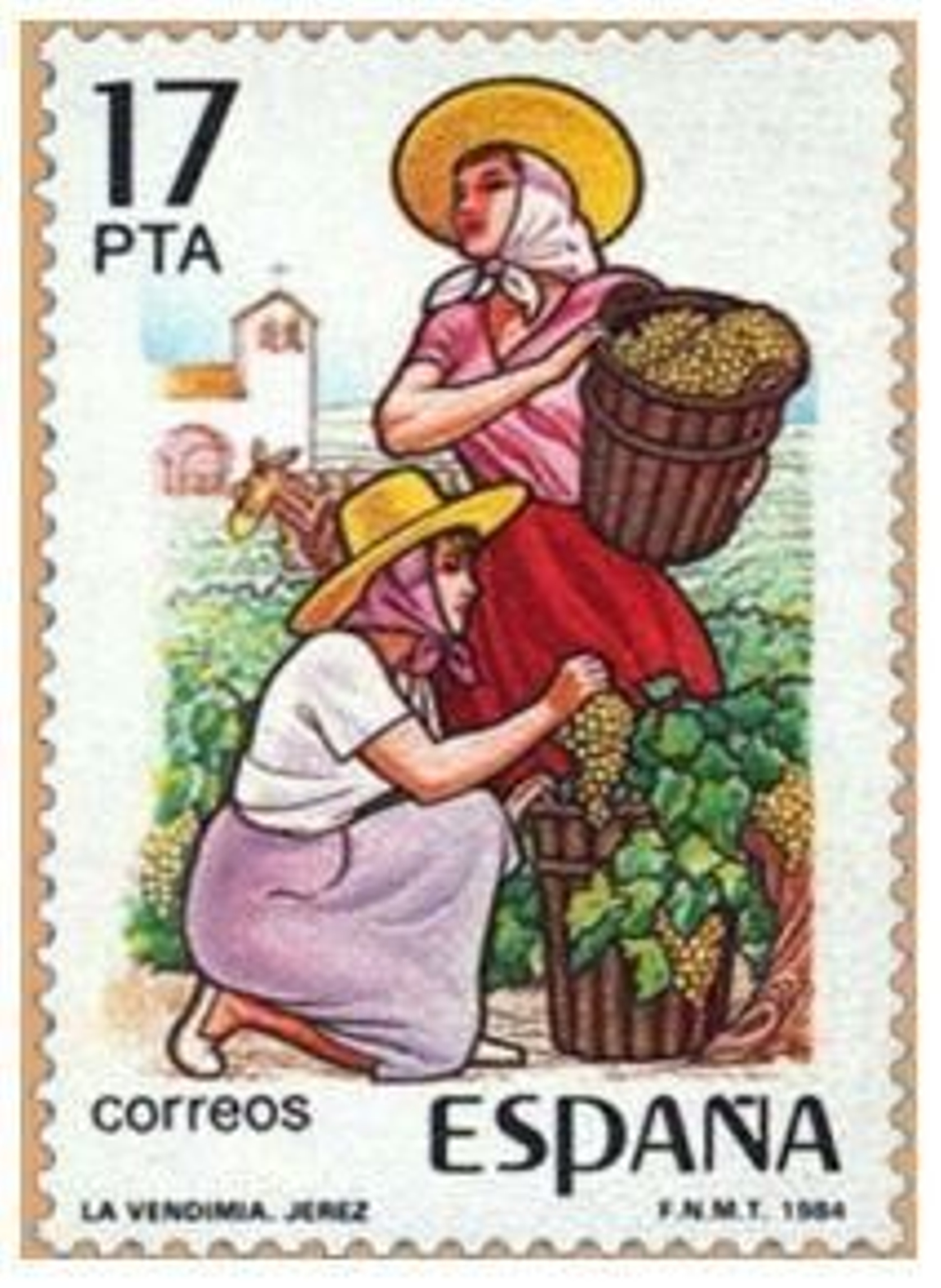 Sello dedicado a la vendimia.