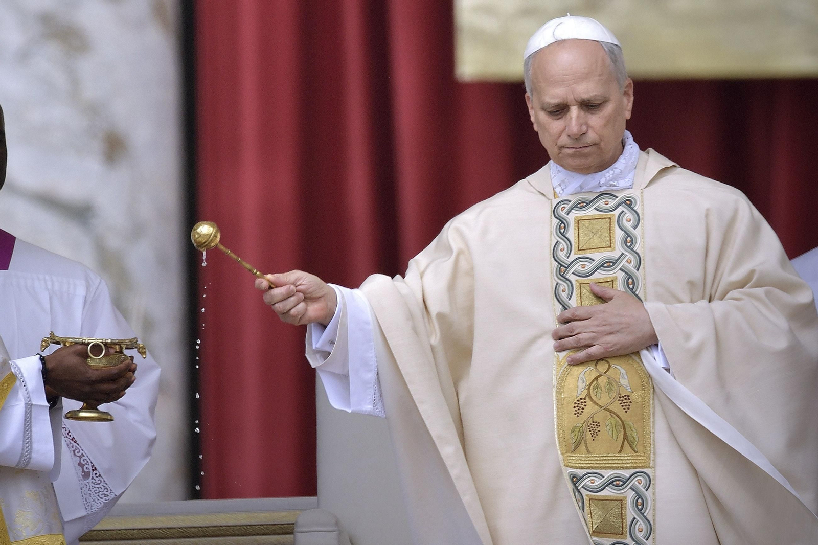 El Papa León XIV, durante la misa de inicio de su Pontificado, en la plaza de San Pedro.