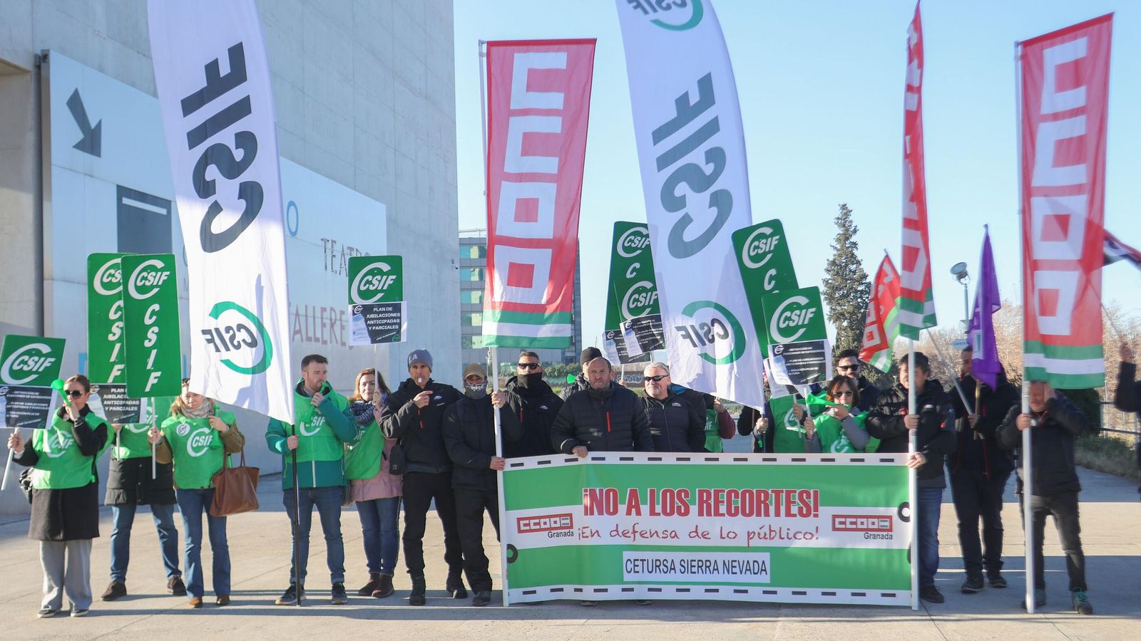 Concentración de los empleados en Granada capital