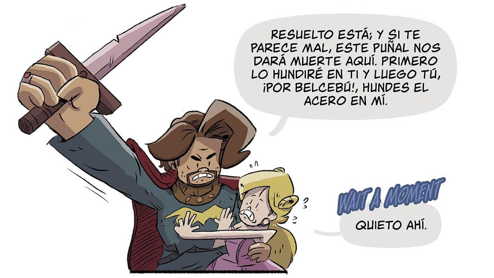 Una de las viñetas de 'La venganza de Don Mendo' de Vilbor y El Flores.