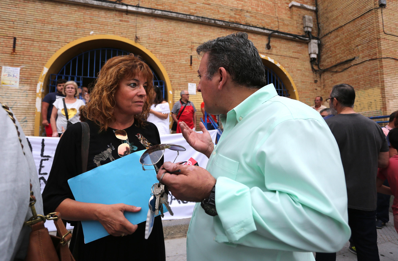 Más imágenes de la protesta de los minoristas del mercado de San Sebastián