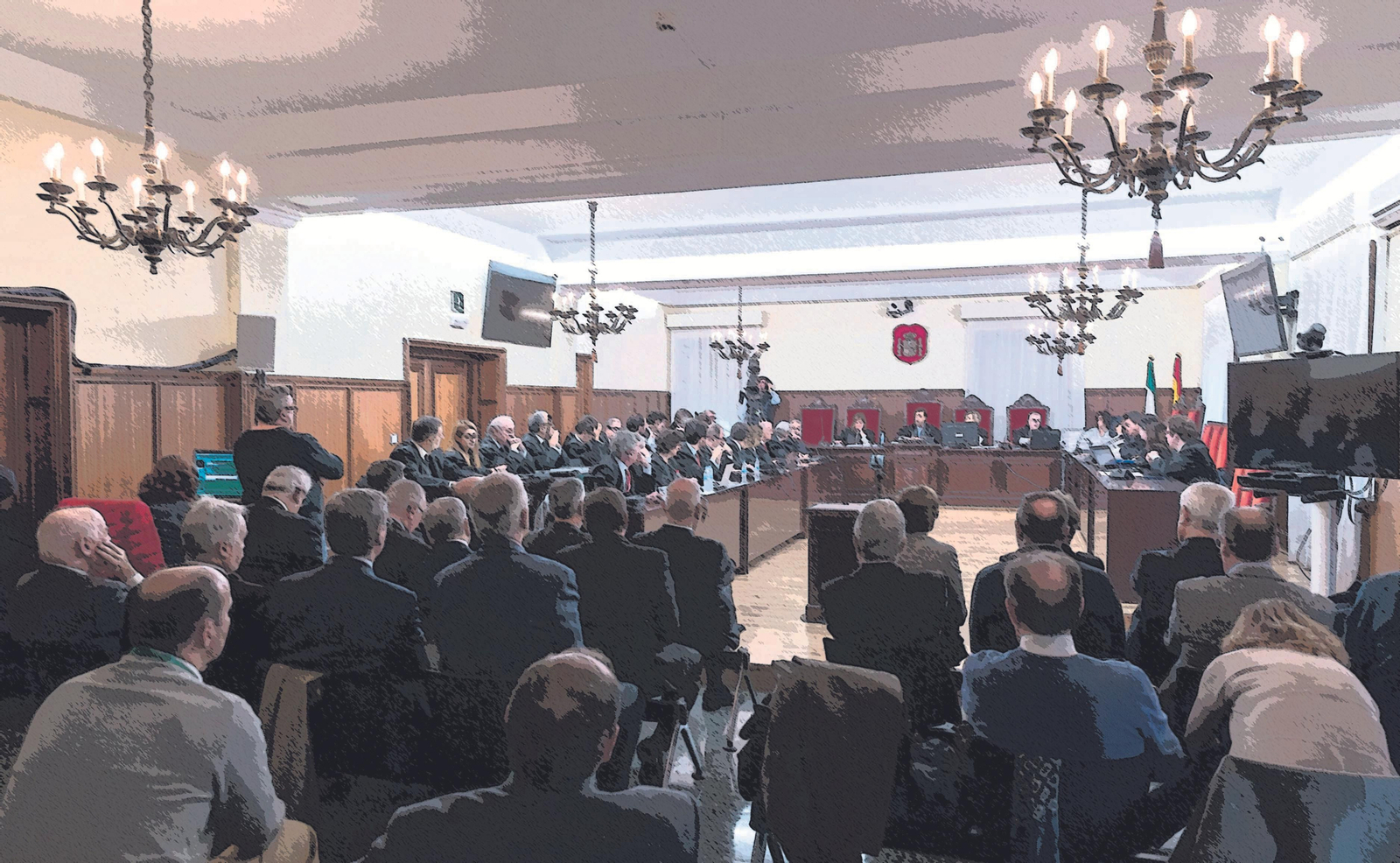 Una vista de la Sala donde se celebró el juicio de la pieza política de los ERE.