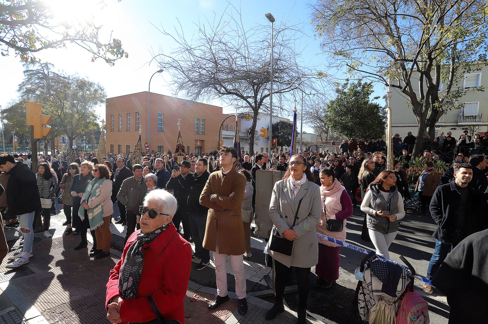 Imágenes del ambiente en la procesión de San Sebastián