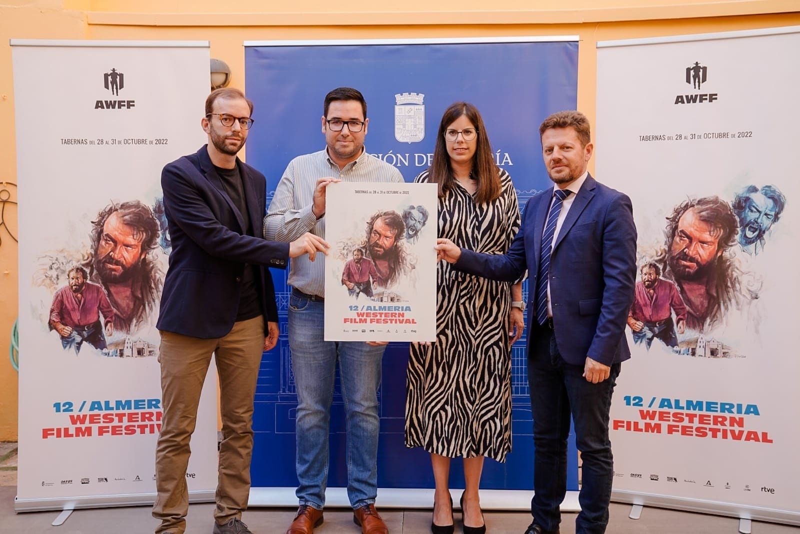 Guillermo de Oliveira, José Díaz, Almudena Morales y José Vélez en la presentación del Festival.