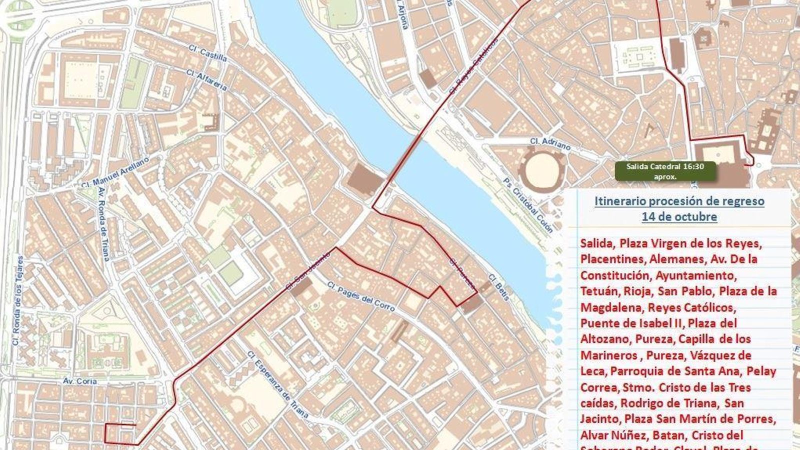 Itinerario de regreso