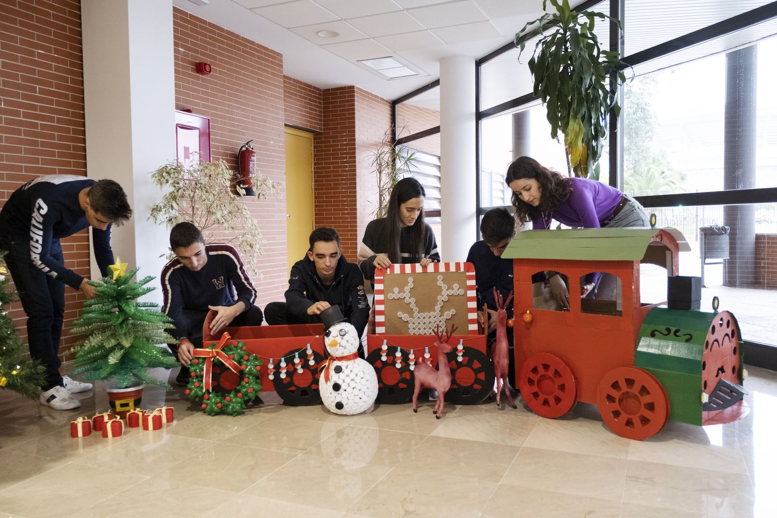 Una de las propuestas decorativas de los jóvenes universitarios.